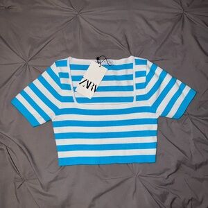 Zara Striped Crop Top